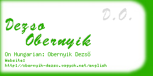 dezso obernyik business card